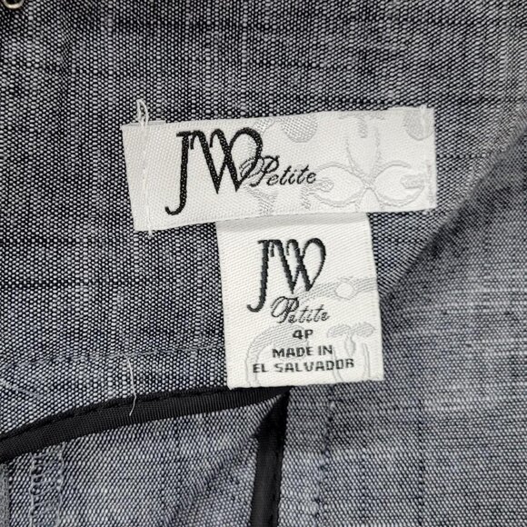 JW Petite 4p Grey mini skirt with zipper closure Cotton/Polyester Blend - Picture 3 of 5